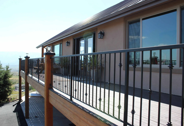 Powder-coated handrail