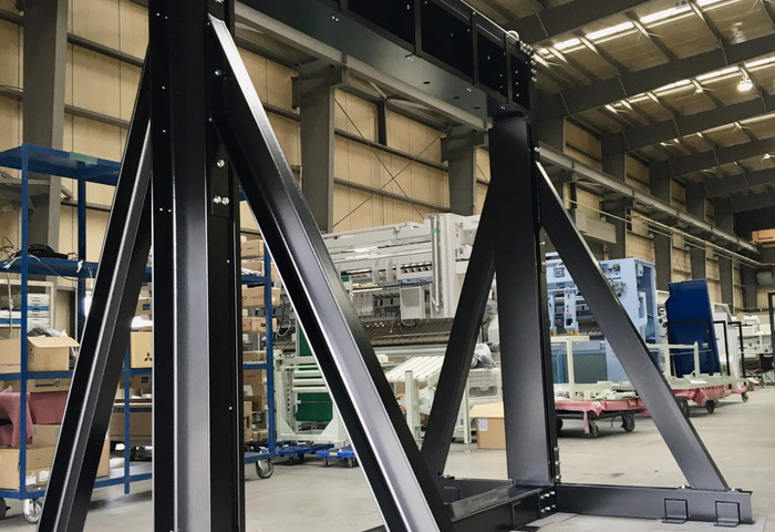 Powder-coated structural steel